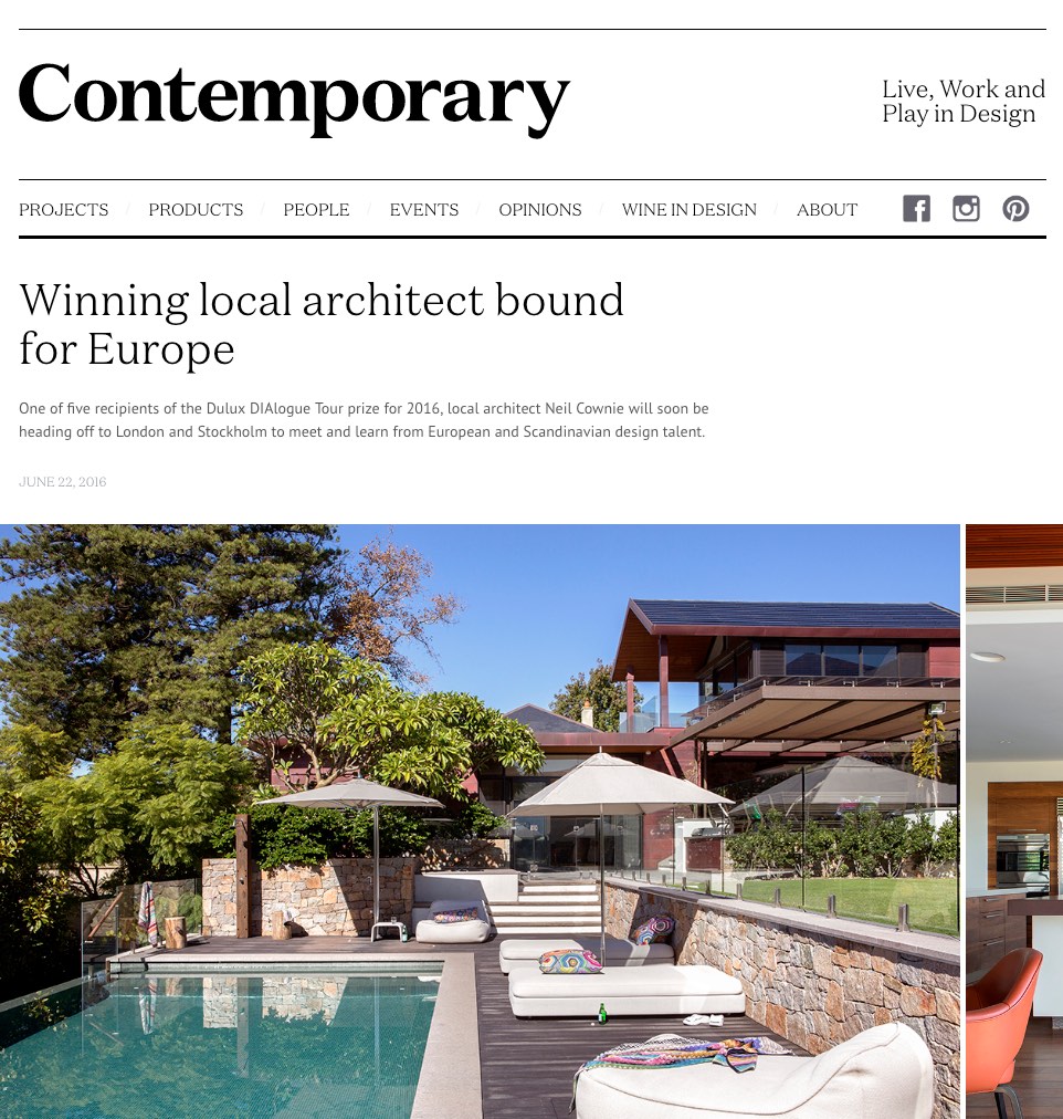 Contemporary Winning Architect Bound for Europe