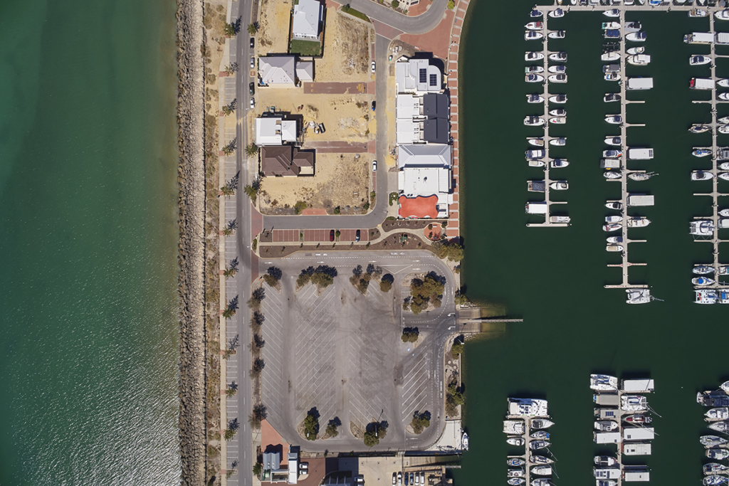 Arial view of Cloud House and Marina