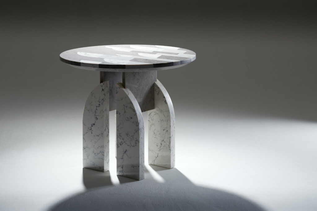 Side view of White Caps Coffee Table, Neil Cownie Design