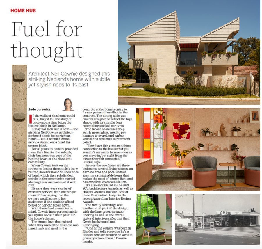 News article from Home Hub about the 123 House by Neil Cownie Archictect, Nedlands Perth